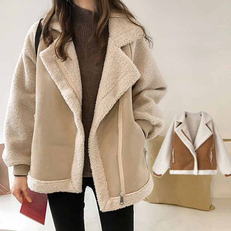 Women’s Oversized Teddy Jacket Fur Collar Coats