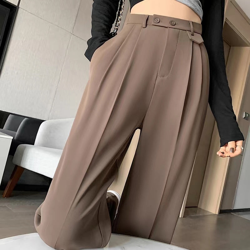 Women Casual Loose High Waist Leg Pants