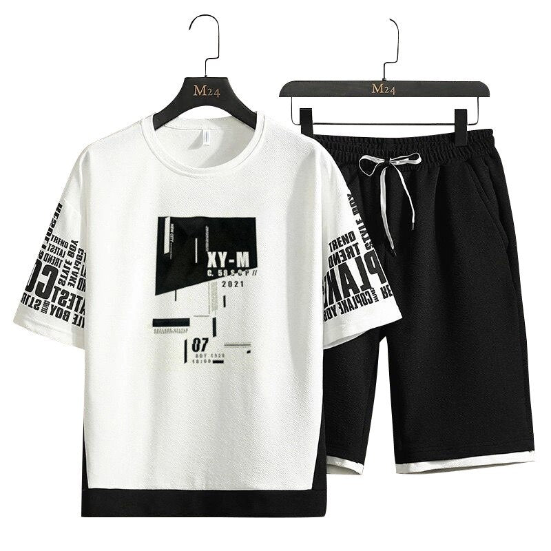 Men’s Summer 2 Piece O-Neck Tees & Shorts