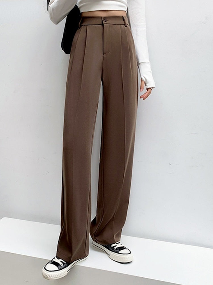 Women Casual Loose High Waist Leg Pants