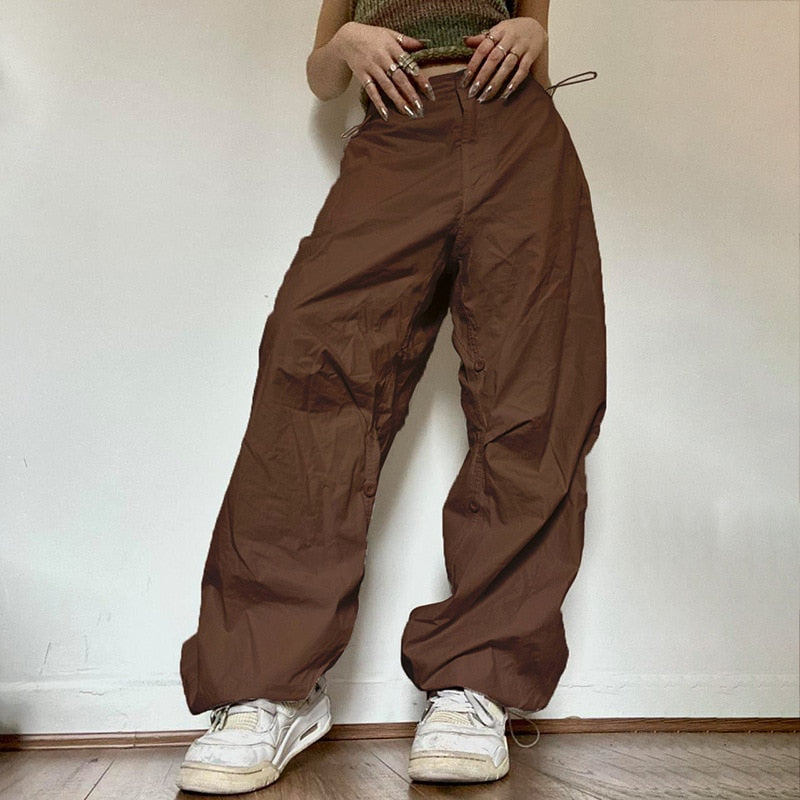 Women Casual Joggers Cargo Tech Oversize Pants