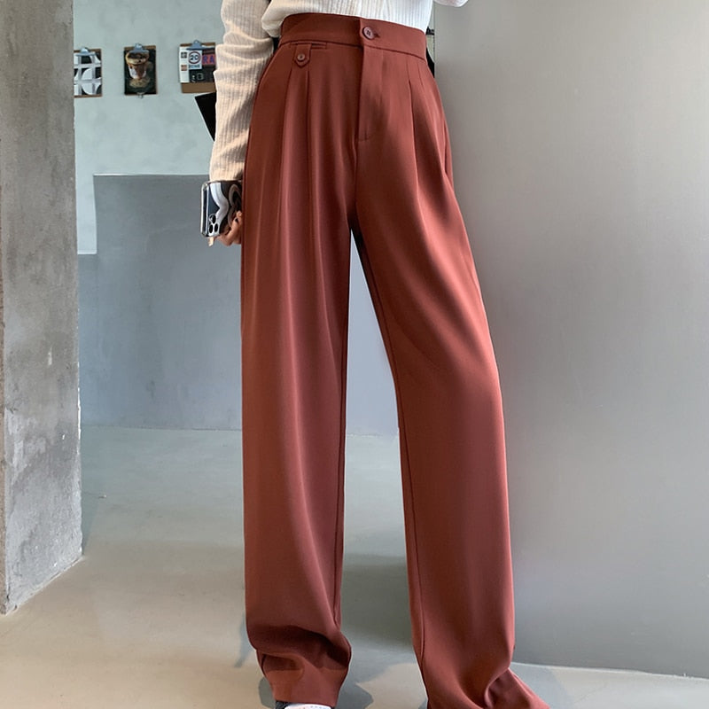 Women Casual Loose High Waist Leg Pants