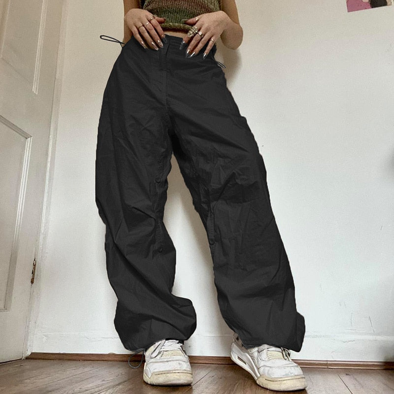 Women Casual Joggers Cargo Tech Oversize Pants