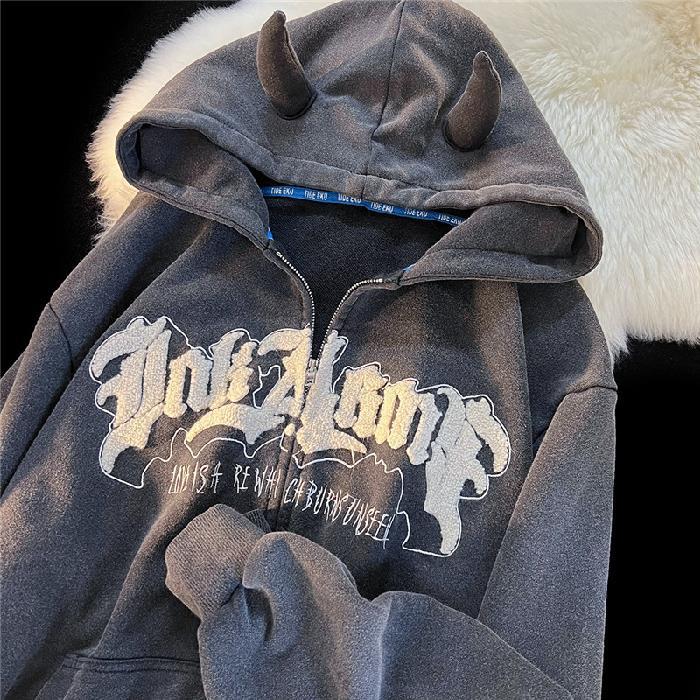 Zip Up Hooded Sweatshirt Long Sleeve Hoodie