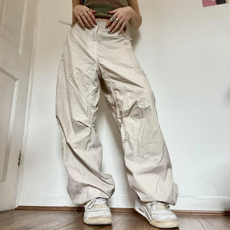 Women Casual Joggers Cargo Tech Oversize Pants