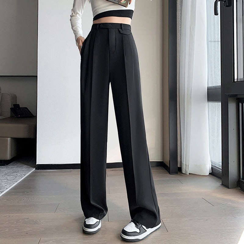 Women Casual Loose High Waist Leg Pants