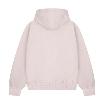 Retro Cherry Blossom Embroidery Oversize Zipper Hoodie