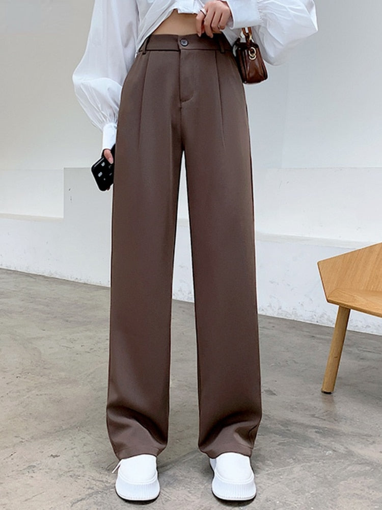 Women Casual Loose High Waist Leg Pants