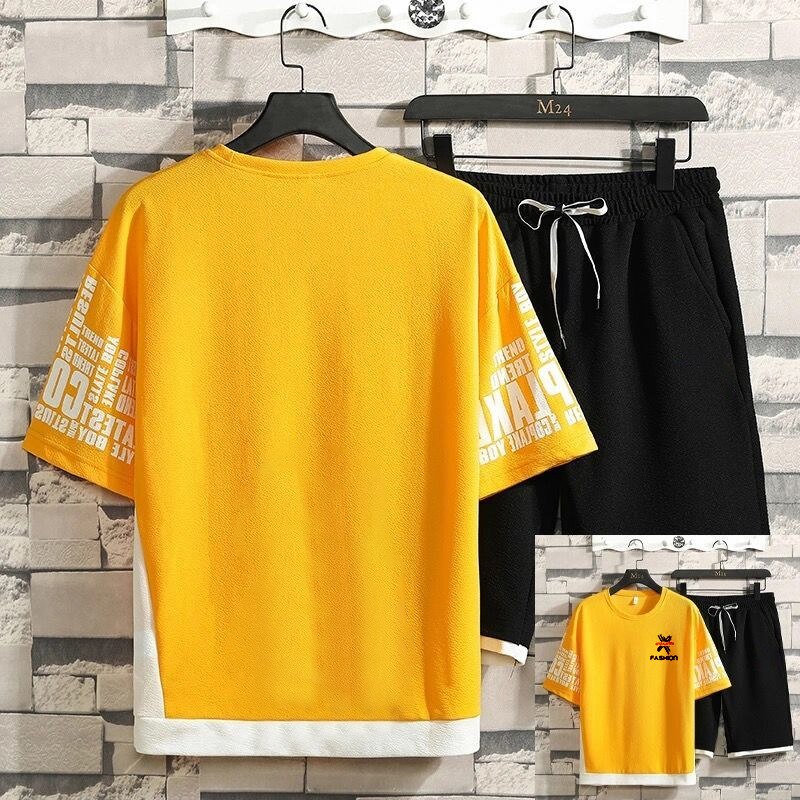 Men’s Summer 2 Piece O-Neck Tees & Shorts