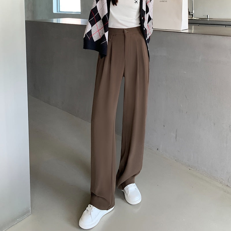 Women Casual Loose High Waist Leg Pants