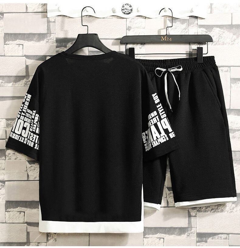 Men’s Summer 2 Piece O-Neck Tees & Shorts