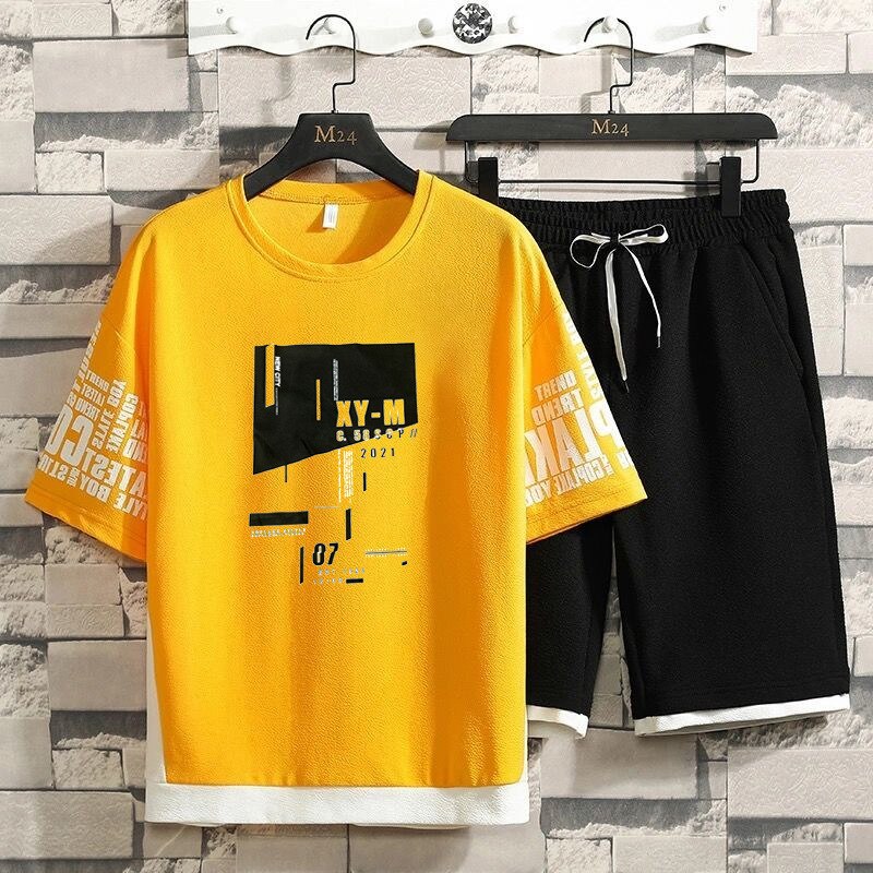 Men’s Summer 2 Piece O-Neck Tees & Shorts