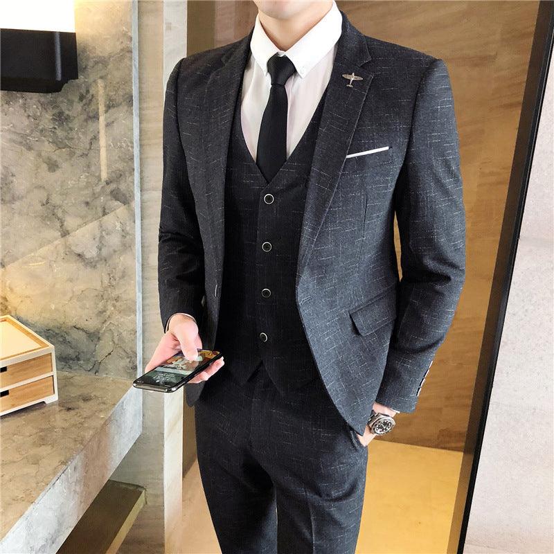 Slim-Fit Three-Piece Tuxedo Suit For Men - Elysian