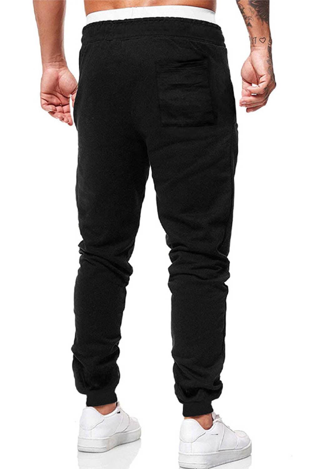 Black K Heart Graphic Men Sweatpants - Elysian