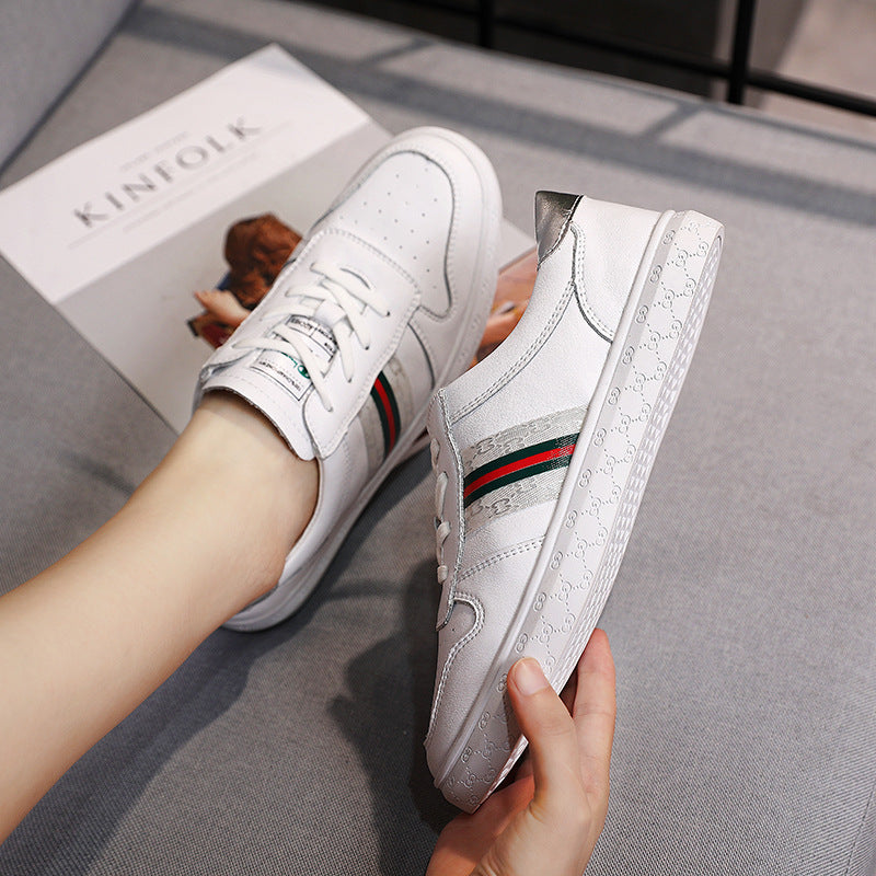 Women’s White Flat Sole Casual Sneakers