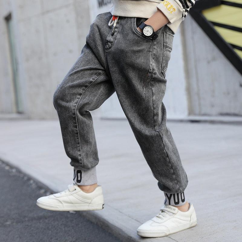 Boys Casual Jeans Trousers Autumn Denim Pants - Elysian