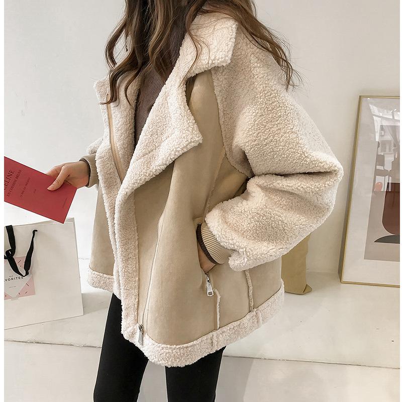 Women’s Oversized Teddy Jacket Fur Collar Coats - Elysian