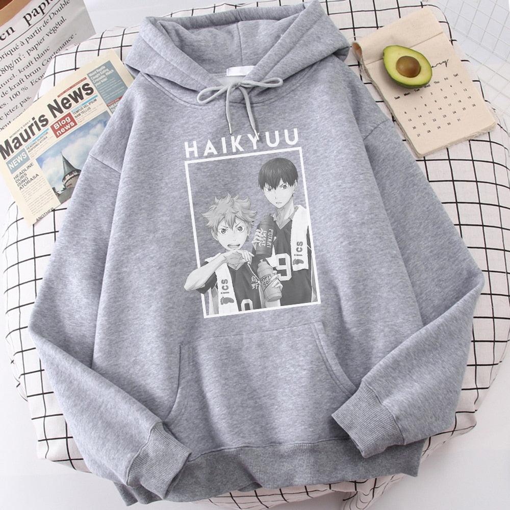 Casual Funny Hip Hop Hooded Japan Anime Hoodies Fly High Graphic Men Sweatshirts - Elysian