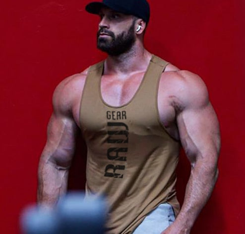 Mens GYM Wear Sleeveless Shirt.