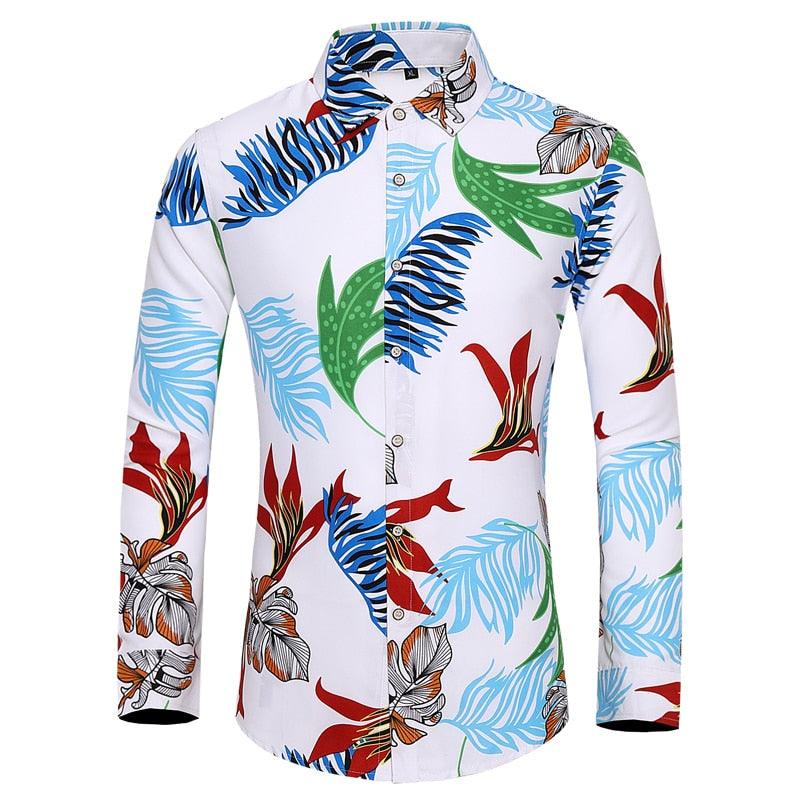 Men’s Long Sleeve Plus Size Patterned Shirts - Elysian