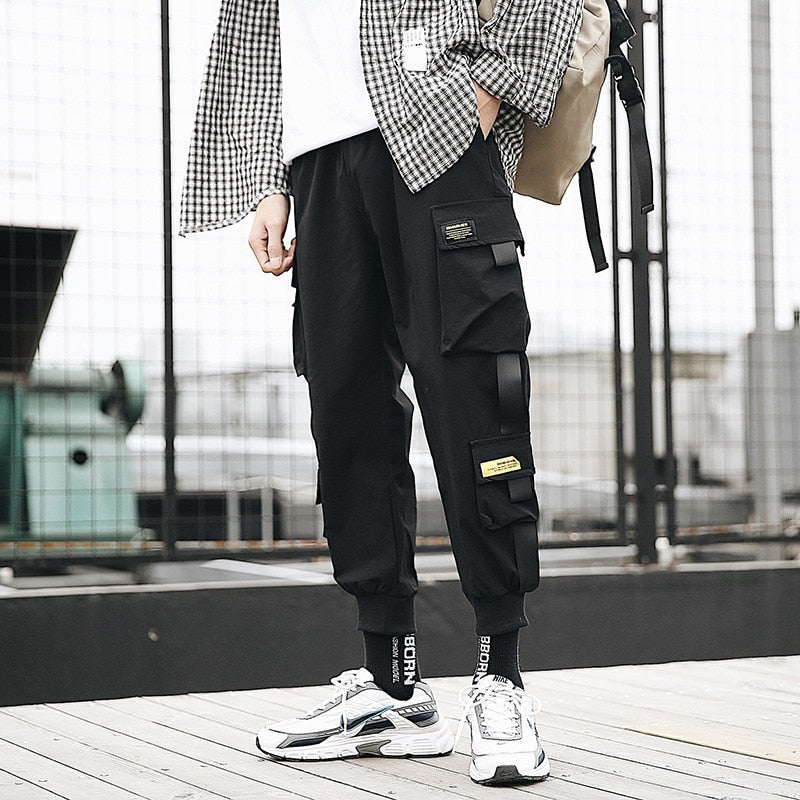 Multi-Pocket HipHop Mens Casual Joggers Pant