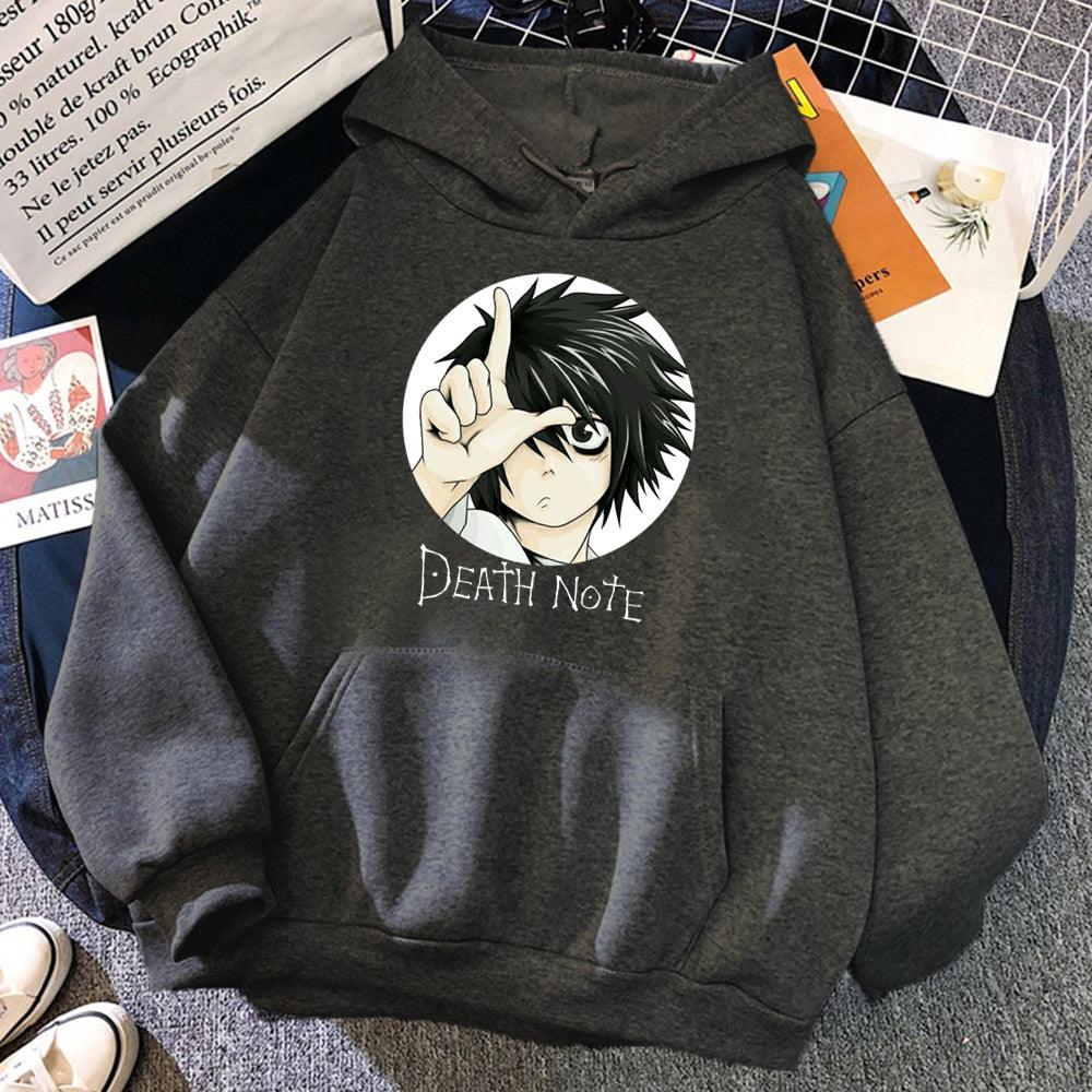 Japanese Manga Death Note L-Lawliet Anime Hoodie Fashion Streetwear - Elysian