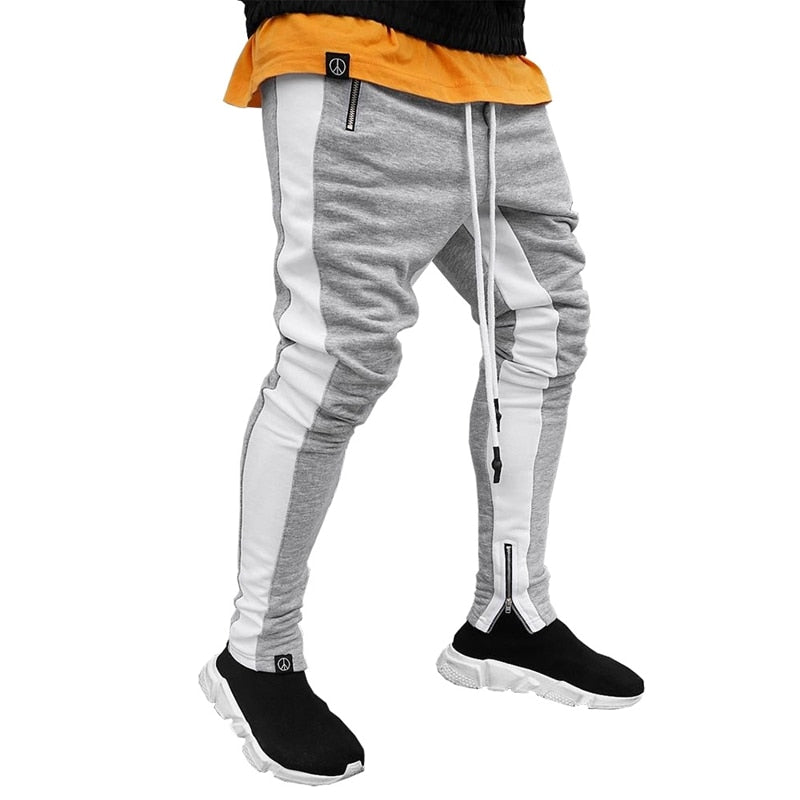 Casual Men Running Zipper Pocket Trouser