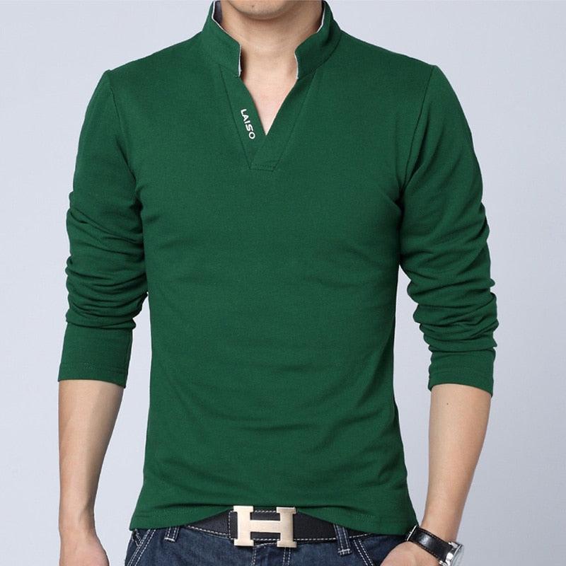 Long Sleeves Casual Slim Fit Cotton T-shirt Men’s - Elysian