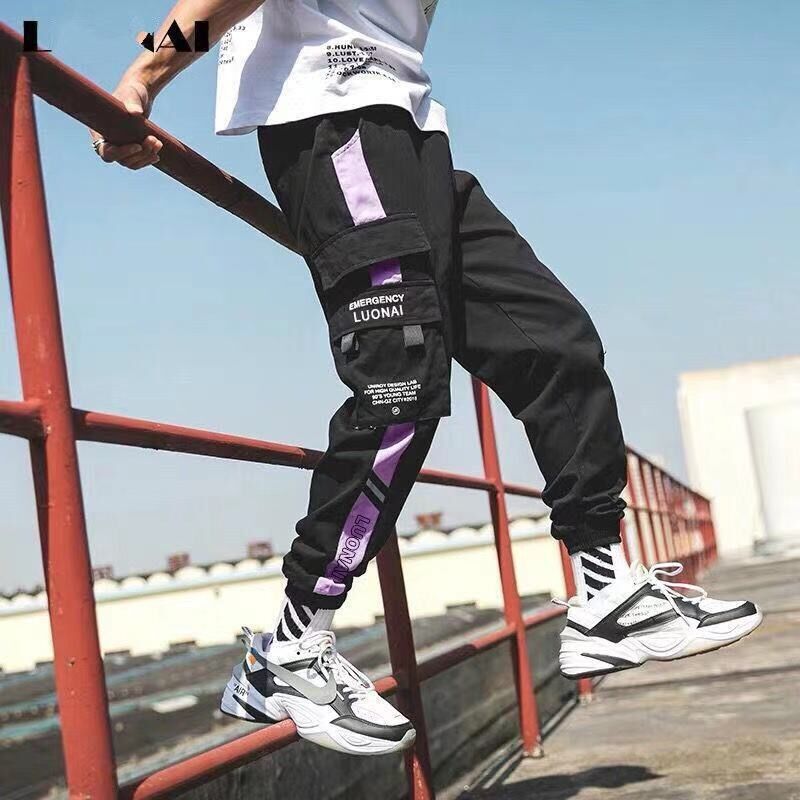 Mens Streetwear Joggers Pockets ants