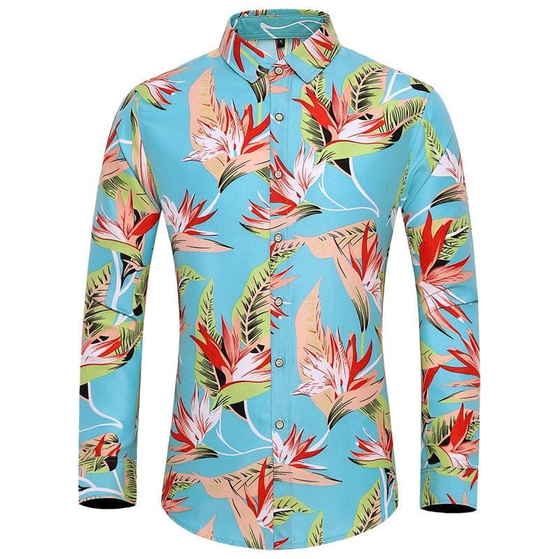 Men’s Long Sleeve Plus Size Patterned Shirts - Elysian