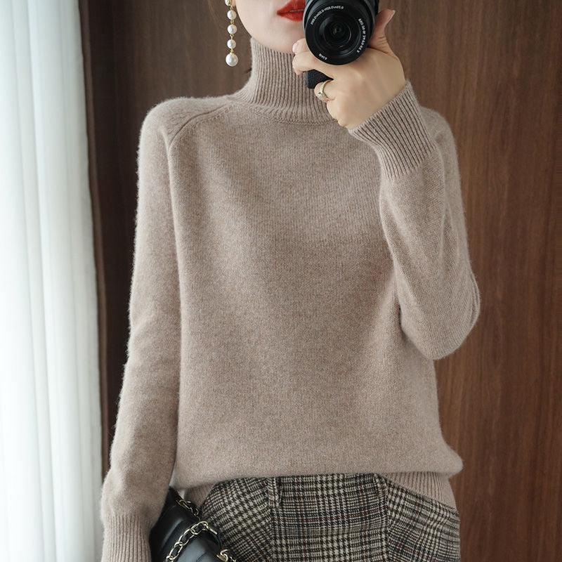 Turtleneck Pullover Bottoming Cashmere Sweater - Elysian