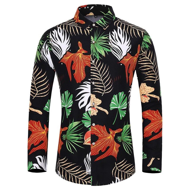 Men’s Long Sleeve Plus Size Patterned Shirts - Elysian