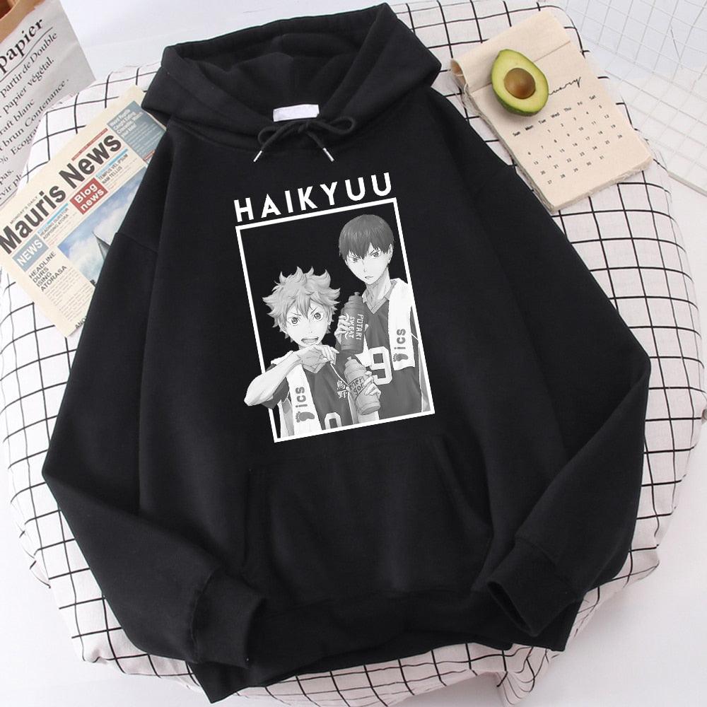 Casual Funny Hip Hop Hooded Japan Anime Hoodies Fly High Graphic Men Sweatshirts - Elysian