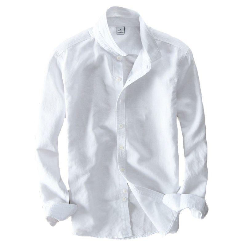 Men’s Smooth Casual Slim Fit Linen Long Sleeve Shirt - Elysian