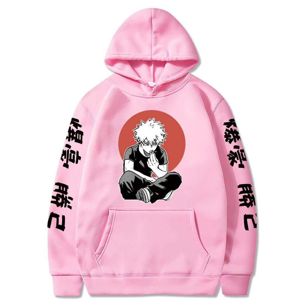 Anime My Hero Academia Bakugou Printed Long Sleeve Hoodies - Elysian