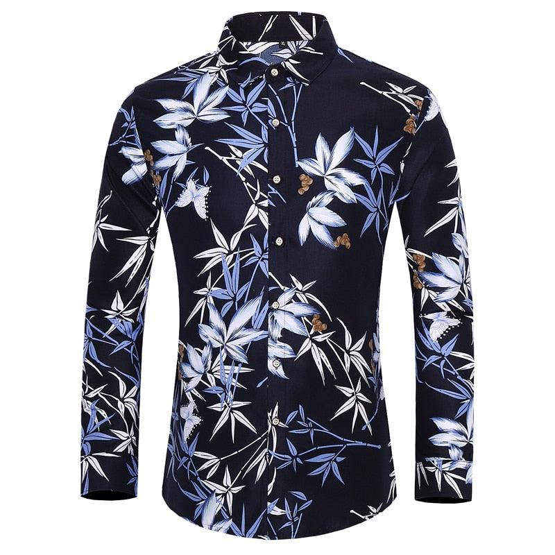 Men’s Long Sleeve Plus Size Patterned Shirts - Elysian