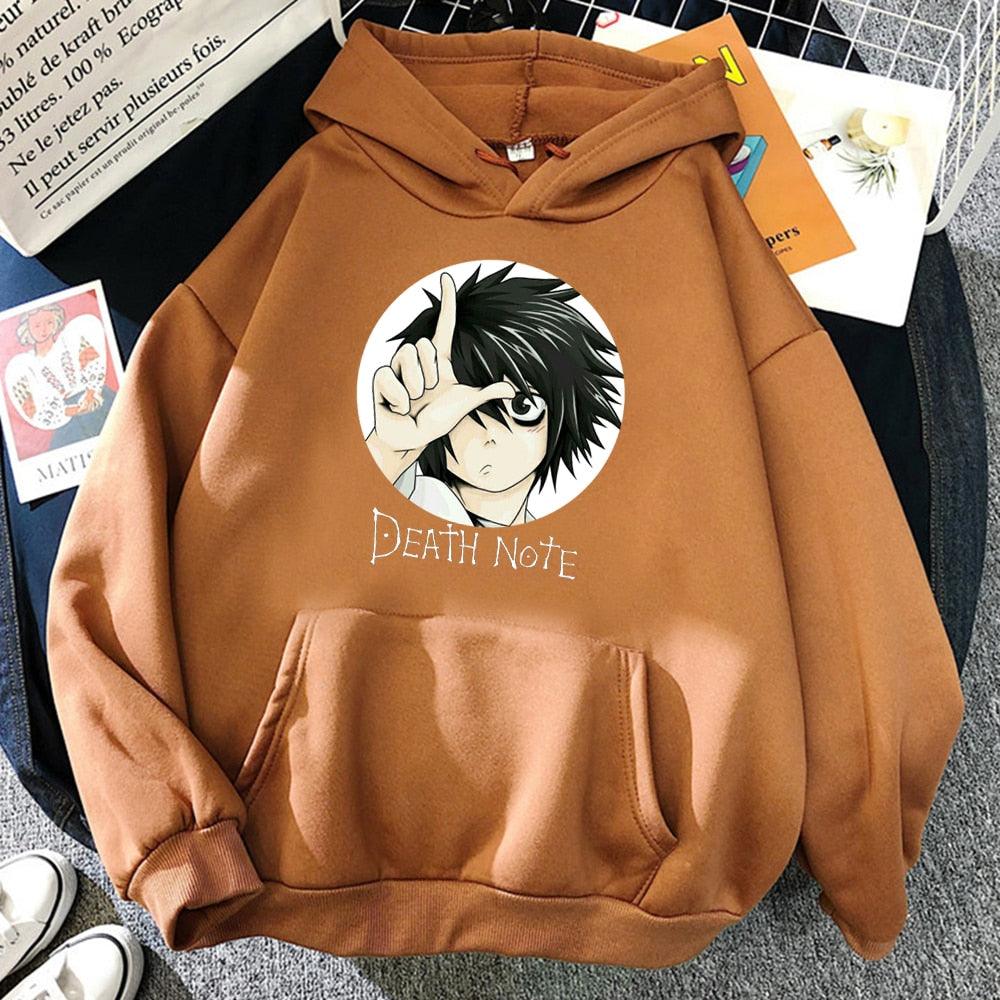 Japanese Manga Death Note L-Lawliet Anime Hoodie Fashion Streetwear - Elysian