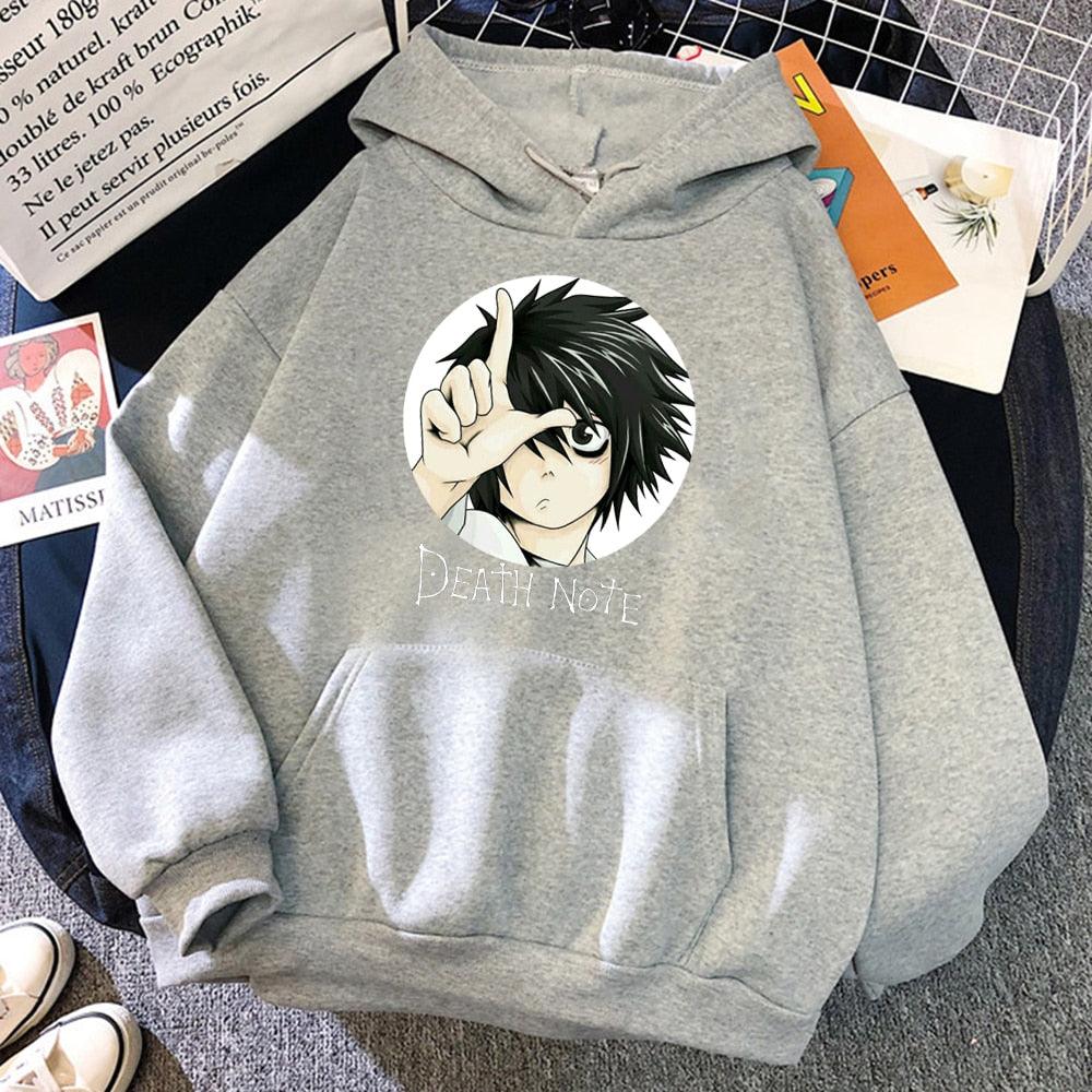 Japanese Manga Death Note L-Lawliet Anime Hoodie Fashion Streetwear - Elysian