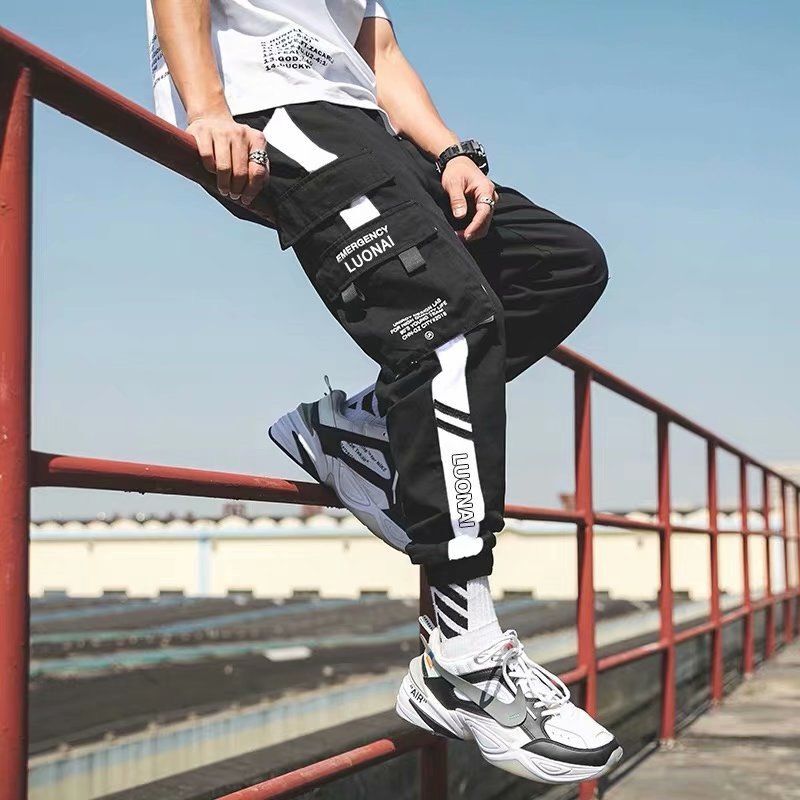 Mens Streetwear Joggers Pockets ants