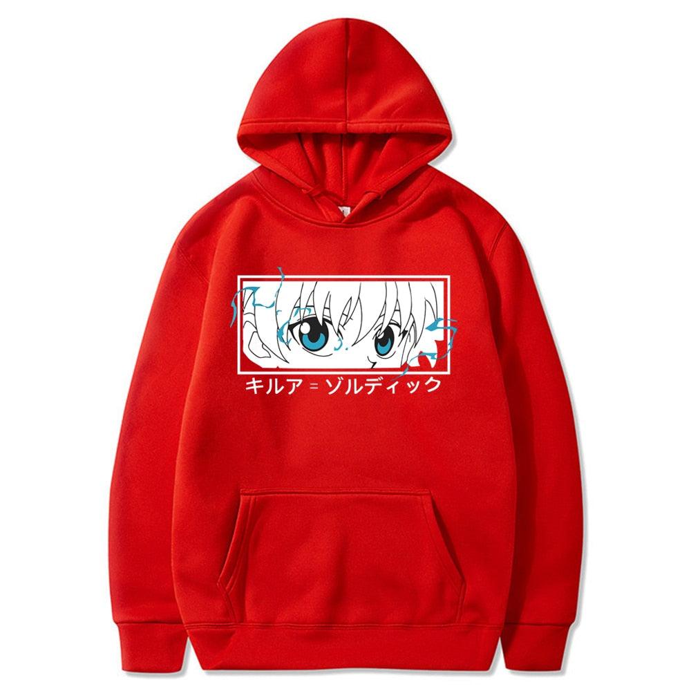 Hunter X Pullovers Hoodies Killua Zoldyck Eye Print Anime Hoodie Streetwear Tops - Elysian