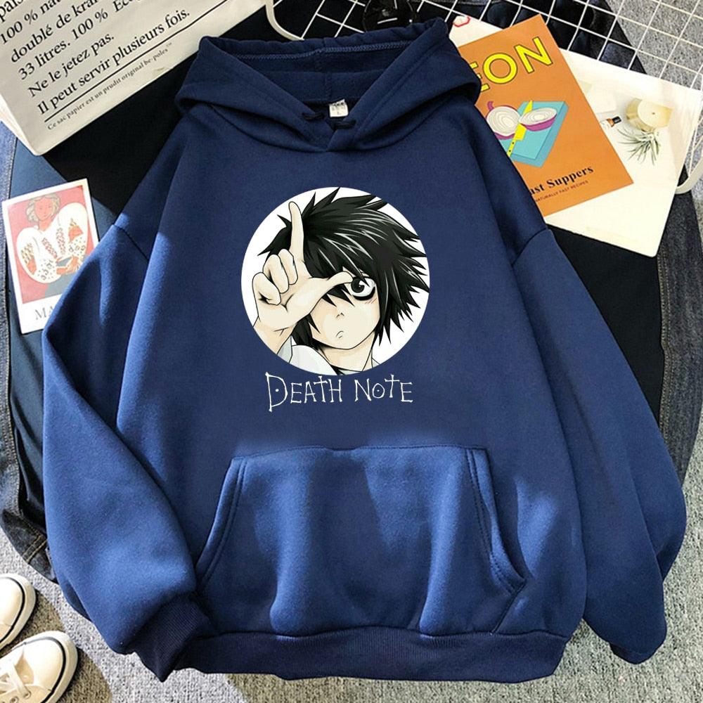 Japanese Manga Death Note L-Lawliet Anime Hoodie Fashion Streetwear - Elysian