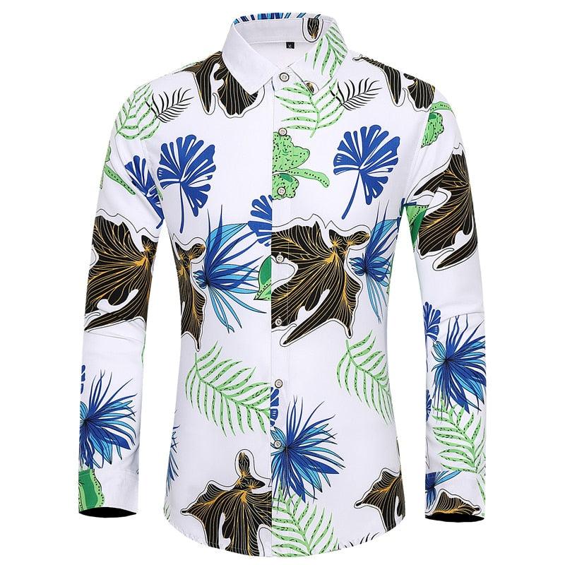 Men’s Long Sleeve Plus Size Patterned Shirts - Elysian