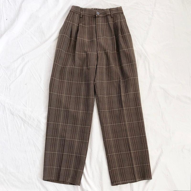 Mooirue Spring Women’s Plaid High Waist Pants - Elysian