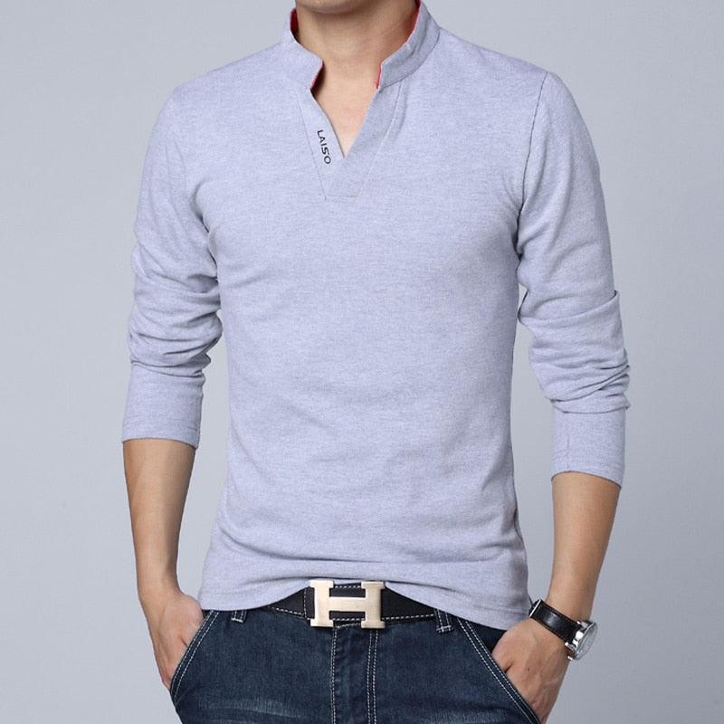 Long Sleeves Casual Slim Fit Cotton T-shirt Men’s - Elysian