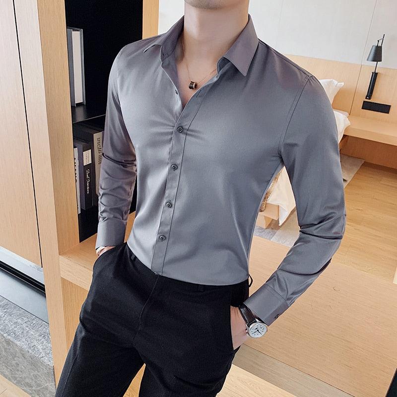 Korean Style Long Sleeve Slim Fit T-Shirt - Elysian