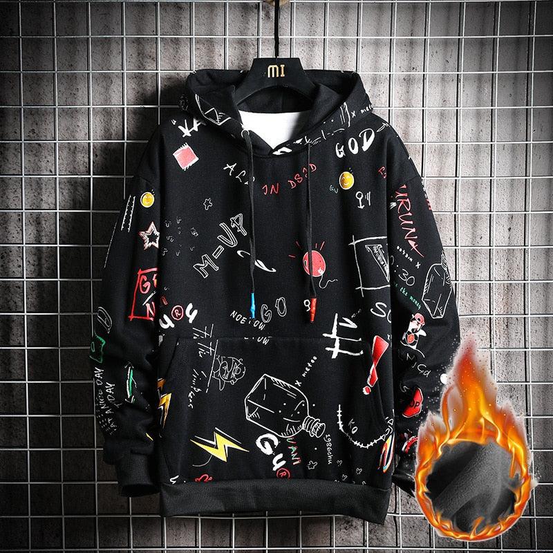 Anime Men Hip Hop Harajuku Sweatshirt Male Japanese Streetwear Oversized Hoodie - Elysian