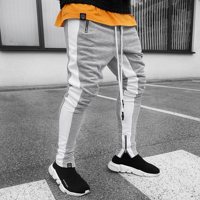 Casual Men Running Zipper Pocket Trouser