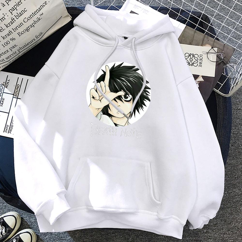 Japanese Manga Death Note L-Lawliet Anime Hoodie Fashion Streetwear - Elysian