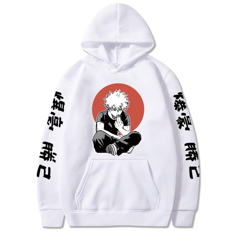 Anime My Hero Academia Bakugou Printed Long Sleeve Hoodies - Elysian