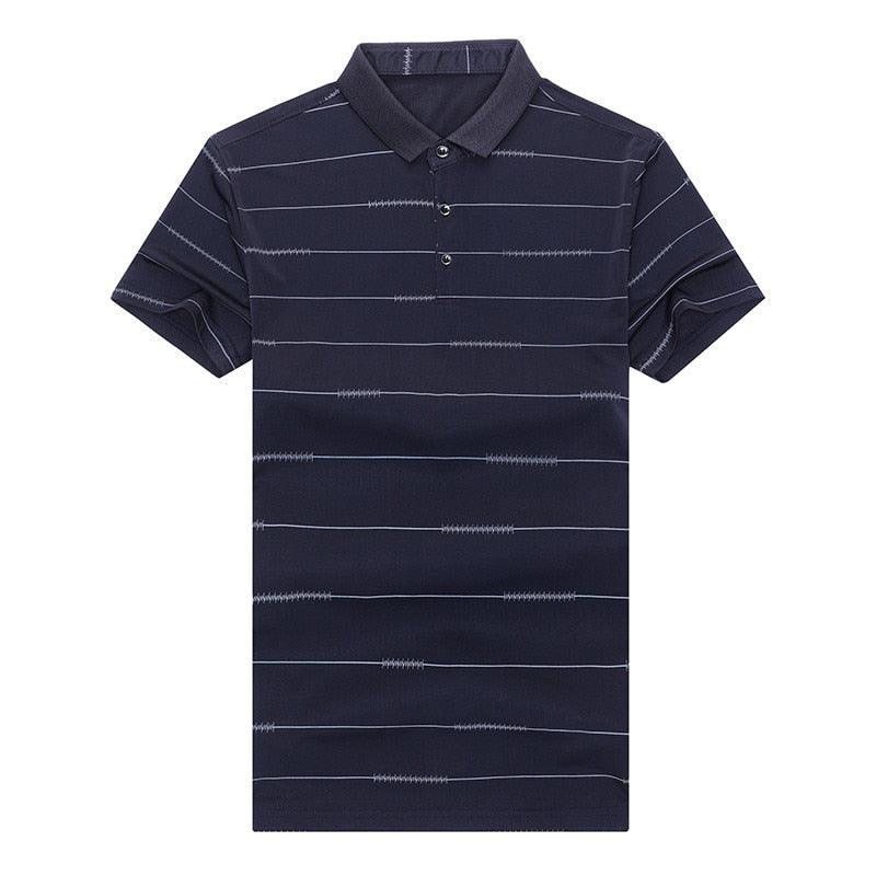 Short Sleeve Striped Summer Cool Polo Shirt - Elysian